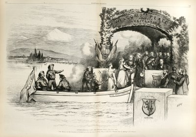 Internationell rätt - The Better Way..., 1874 (trästick) av Thomas Nast
