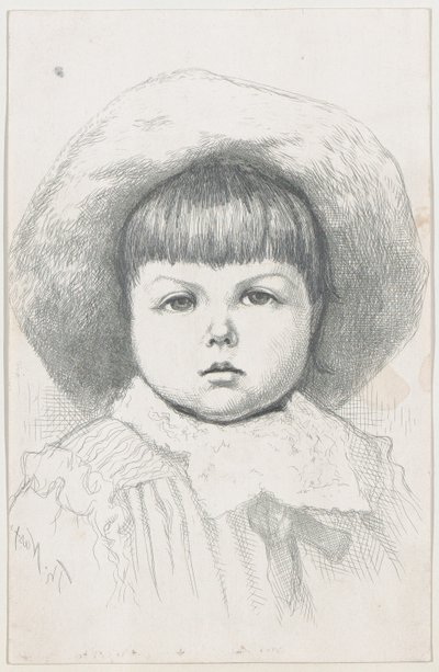 Porträtt av ett barn Cyril Nast, efter 1879., efter 1879. av Thomas Nast