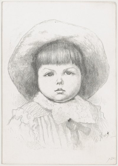 Porträtt av ett barn Cyril Nast, efter 1879., efter 1879. av Thomas Nast