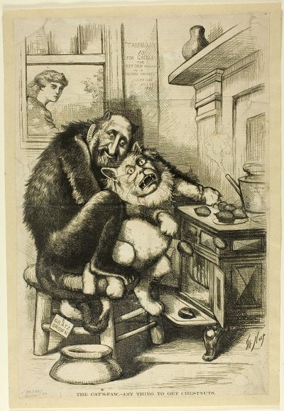 Kattens tass, vad som helst för att få kastanjer av Thomas Nast