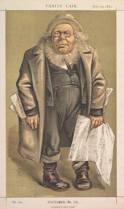 Vanity Fair: Statesman, nr 118 Anything to Beat Grant, 1872. av Thomas Nast