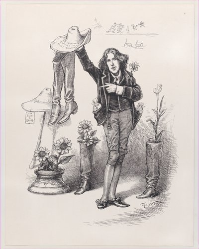 Wilde on Us. Något att leva upp till i Amerika, 10 juni 1882, 10 juni 1882. av Thomas Nast