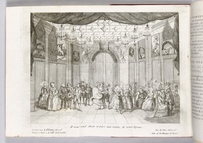 "Han gör dig kysk och ren i händerna på din make", illustration från "Figaros äktenskap" av Pierre Augustin Caron de Beaumarchais, 1784 av Thomas Naudet