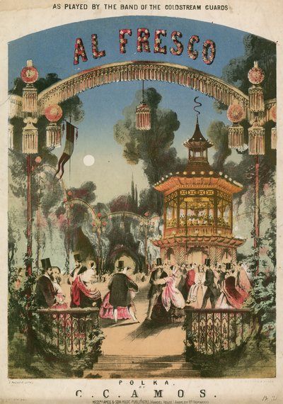 Al Fresco Polka, musikalisk partitur av Thomas Packer