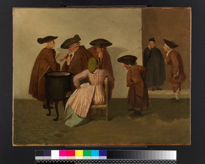 Interiör av ett italienskt kaffehus, ca 1747-55 av Thomas Patch