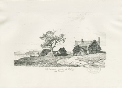 Colwich - Old Manor House at Coley: penn- och bläckteckning, 1836 av Thomas Peploe Wood