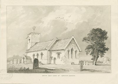 Gayton Church: sepiateckning av Thomas Peploe Wood