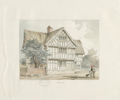 Madeley - Old House: akvarellmålning av Thomas Peploe Wood
