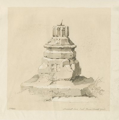 Penn Church-yard - Solur: sepiateckning av Thomas Peploe Wood
