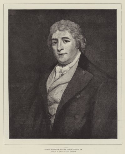 Charles Dibdin (1745-1814), Porträtt i Royal Naval Exhibition av Thomas Phillips