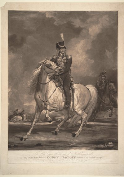 Porträtt av greve Matvei Ivanovich Platov 1757-1818, 1815 av Thomas Phillips
