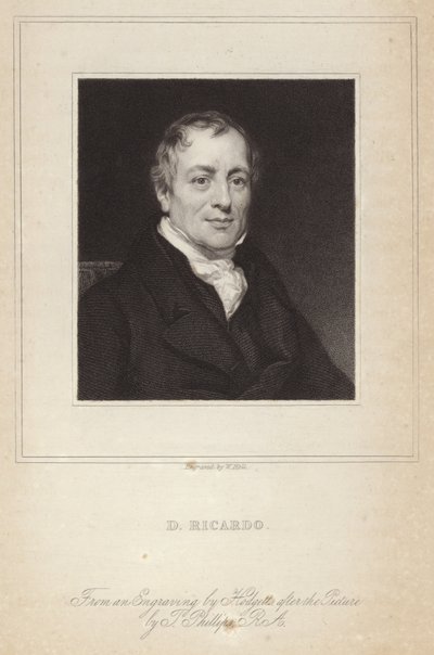 Porträtt av David Ricardo av Thomas Phillips
