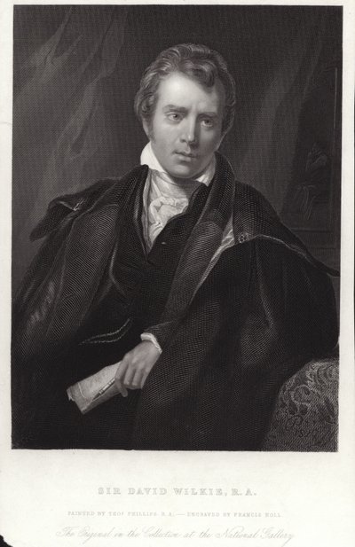 Sir David Wilkie, skotsk målare. Gravyr av Francis Holl av Thomas Phillips