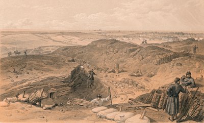 Dike av Malakoff, Battery Gervais och Rear of Redan, 1856 av Thomas Picken