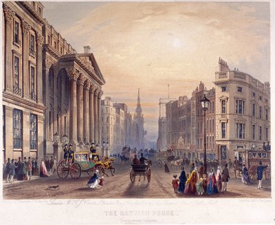 Mansion House exteriör, London, 1851 av Thomas Picken