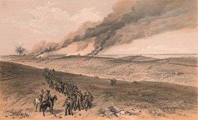 Redan och Advanced Trenches of British Right Attack, 1856 av Thomas Picken