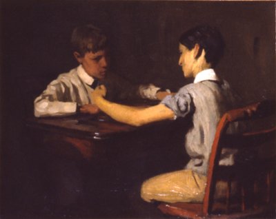 Checker Players, ca. 1895. av Thomas Pollock Anshutz