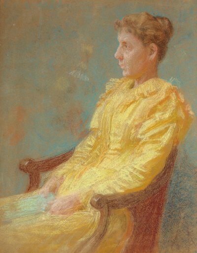 Porträtt av konstnärens hustru 1893 (pastell på papper) av Thomas Pollock Anshutz