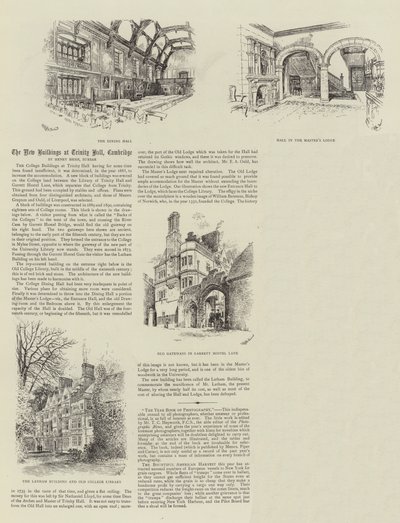 De nya byggnaderna i Trinity Hall, Cambridge av Thomas Raffles Davison