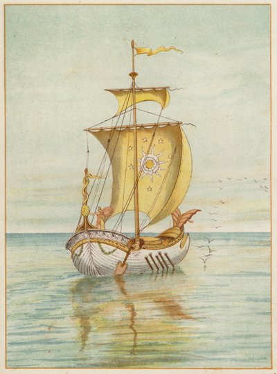 Perseus och Andromeda flyter (färg litho) av Thomas Ralph Spence