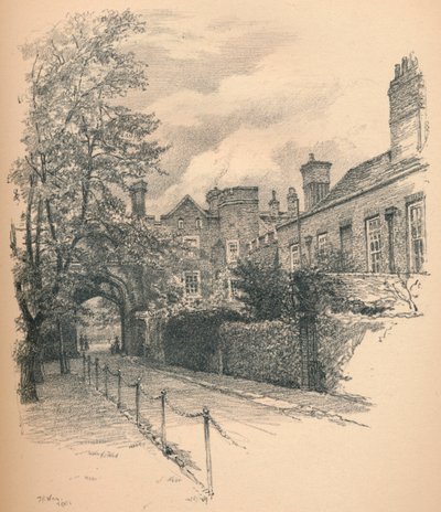 The Courtyard and Gateway of Richmond Palace, 1902 av Thomas Robert Way
