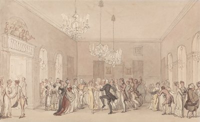En bal i Scarborough av Thomas Rowlandson