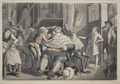 En frisörsalong av Thomas Rowlandson