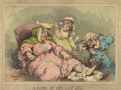 En bråk på hennes sista ben av Thomas Rowlandson