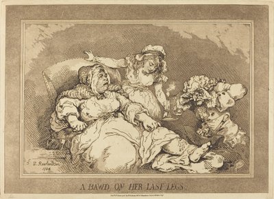 En bråk på hennes sista ben av Thomas Rowlandson