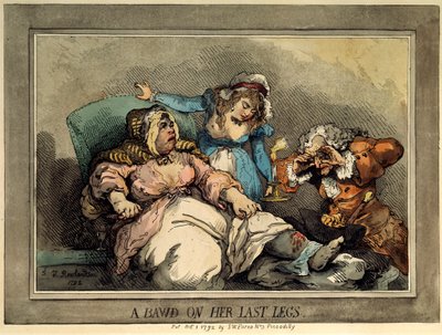 A Bawd on Her Last Bens, 1792 av Thomas Rowlandson