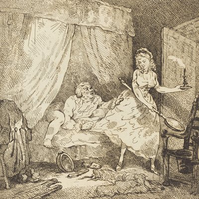 En sängvärmare, ca. 1785. av Thomas Rowlandson