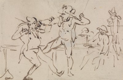 En svart ben upptäcktes som släppte ut kort (en studie) av Thomas Rowlandson