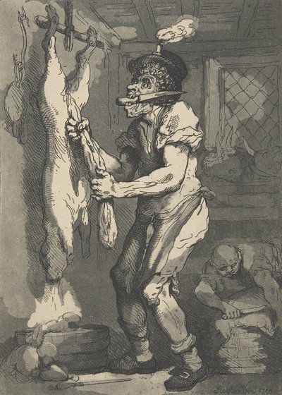 En slaktare, 1 januari 1790, 1 januari 1790. av Thomas Rowlandson