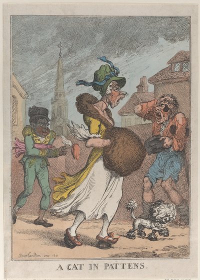 En katt i Pattens, 1812, 1812. av Thomas Rowlandson