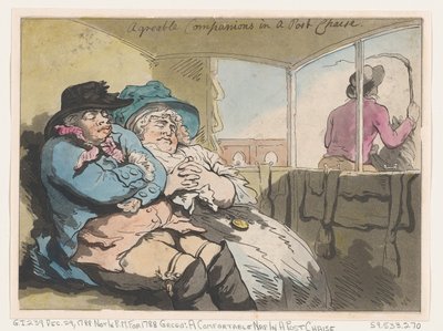 A Comfortable Nap in a Stolpe Chaise, 29 december 1788., 29 december 1788. av Thomas Rowlandson