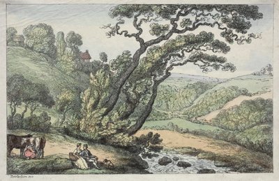 En Cornish View av Thomas Rowlandson