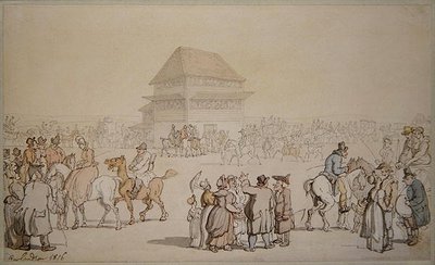Ett trångt racemöte av Thomas Rowlandson