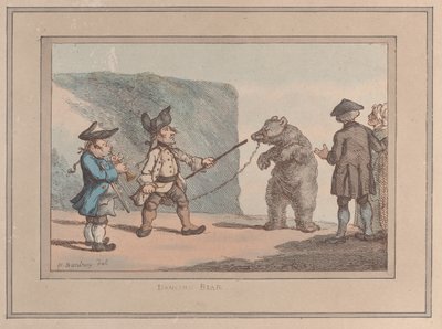 En dansande björn, 1800-1827., 1800-1827. av Thomas Rowlandson