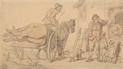 En död häst på en knackares vagn av Thomas Rowlandson