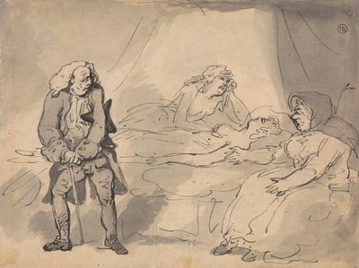 En dödsbäddsscen av Thomas Rowlandson