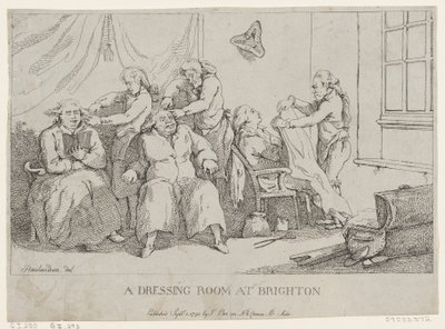 Ett omklädningsrum i Brighton av Thomas Rowlandson