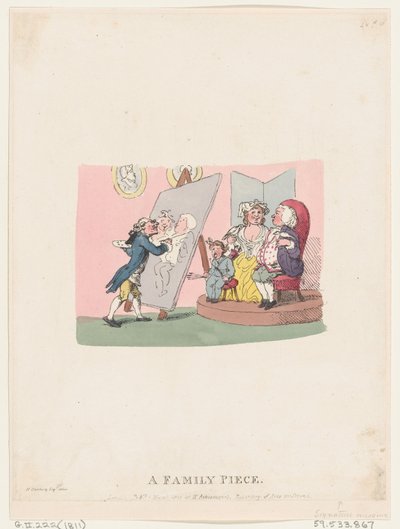 A Family Piece, publicerad 1803 senare återutgivning., publicerad 1803 senare återutgivning. av Thomas Rowlandson
