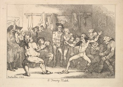 En fäktmatch, 1788. av Thomas Rowlandson