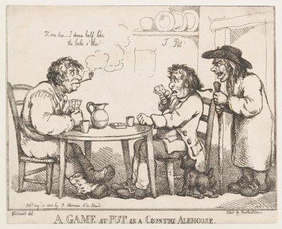 A Game at Put in a Country Alehouse, 10 augusti 1810., 10 augusti 1810. av Thomas Rowlandson
