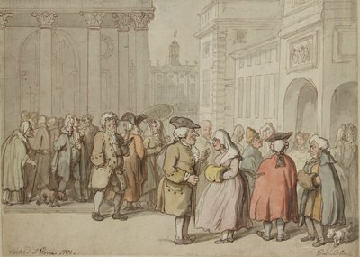 En grupp skissad i Rom, 1770-1820 av Thomas Rowlandson
