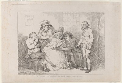 En kvinna i limbo, eller: Begäran om borgen för juden avslagen av Thomas Rowlandson