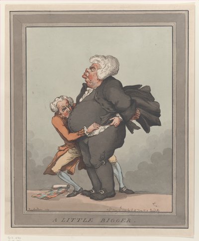 A Little Bigger, 18 maj 1791, 18 maj 1791. av Thomas Rowlandson