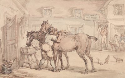 En hästuthyrningsstall av Thomas Rowlandson