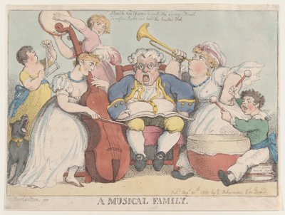 En musikalisk familj, 30 augusti 1802, 30 augusti 1802. av Thomas Rowlandson