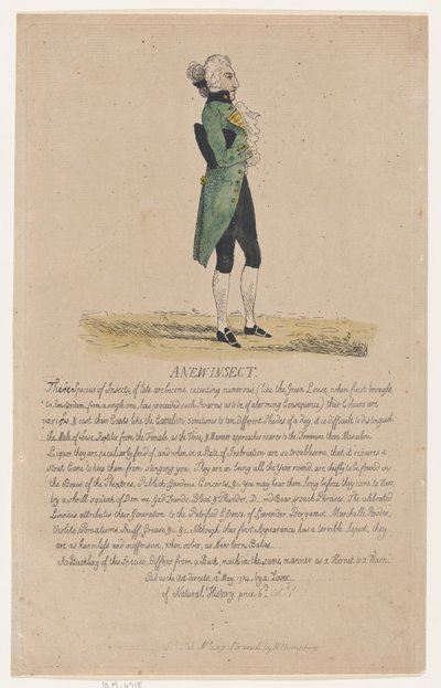 En ny insekt, 12 maj 1784, 12 maj 1784. av Thomas Rowlandson